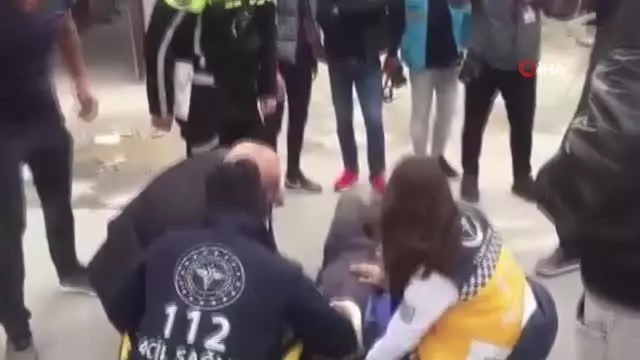 Lodosun uçurduğu saç levha inşaat bekçisinin üzerine düştü