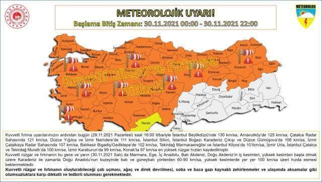Meteoroloji'den f9 il için sarı, 58 il için ise turuncu uyarı! Fırtına çok sert geliyor Meteoroloji'den f9 il için sarı, 58 il için ise turuncu uyarı! Fırtına çok sert geliyor