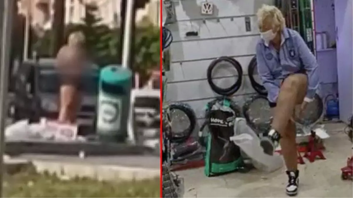 Yaptıklarına kimse anlam veremedi! Çöpleri devirdi, kıyafetlerini çıkarıp ilginç hareketler yaptı