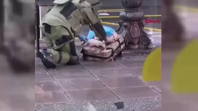 Kızılay'da şüpheli valiz fünyeyle patlatıldı