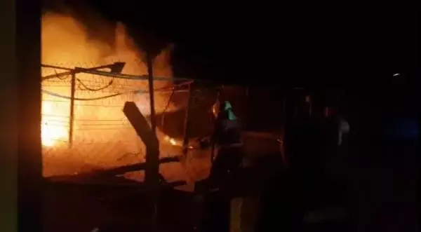 Ankara'da gönüllülerin inşa ettiği hayvan barınağında korkutan yangın