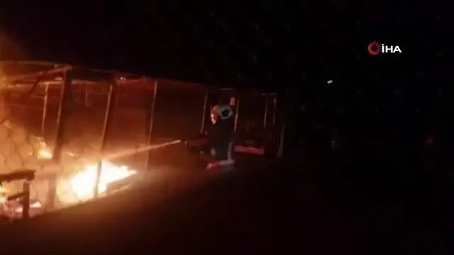 Başkentte sokak hayvanlarına ait barınak yandı