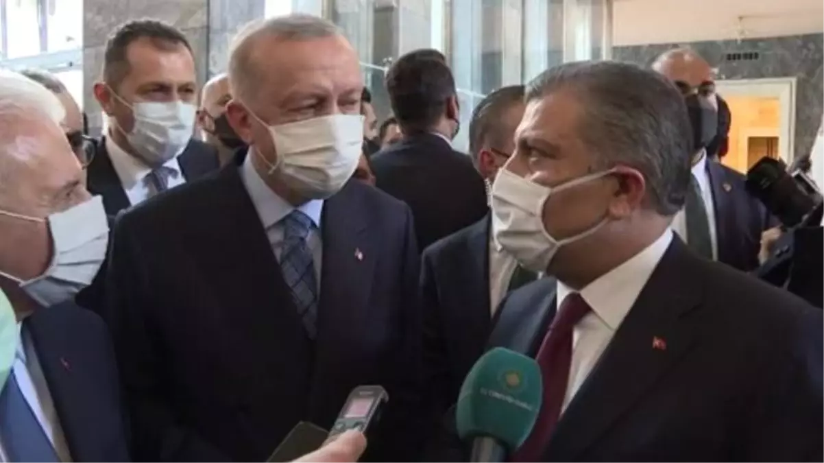 Cumhurbaşkanı Erdoğan'la Bakan Koca'dan kameralar önünde gülümseten zam muhabbeti: Para pul söylemedi mi?