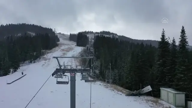 KASTAMONU - Ilgaz Dağı Kayak Merkezi beyaza büründü