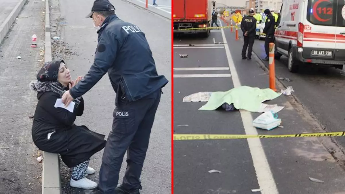 Kaza yerinden geçerken, ölen kişinin annesi olduğunu öğrenen kadın sinir krizi geçirdi