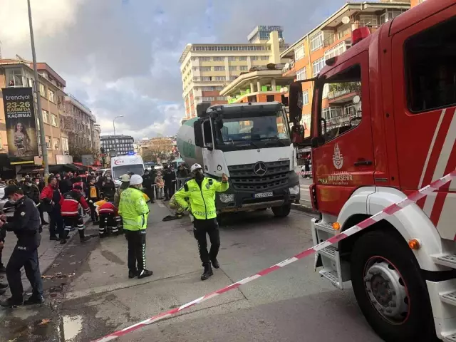 Yaya geçidinden geçerken beton mikserinin altında kalan yaşlı kadın hayatını kaybetti