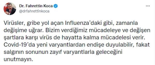 Son Dakika: Türkiye'de 1 Aralık günü koronavirüs nedeniyle 196 kişi vefat etti, 22 bin 556 yeni vaka tespit edildi