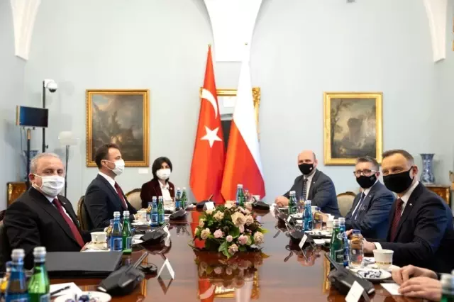 Son dakika: TBMM Başkanı Şentop, Polonya Cumhurbaşkanı Duda tarafından kabul edildi