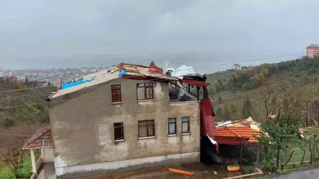 Trabzon'da fırtınanın bilançosu gün ağarınca ortaya çıktı
