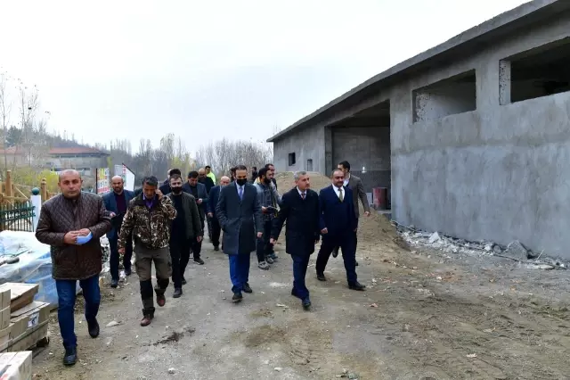 Yeşilyurt güreş sahası inşaatı hızla ilerliyor
