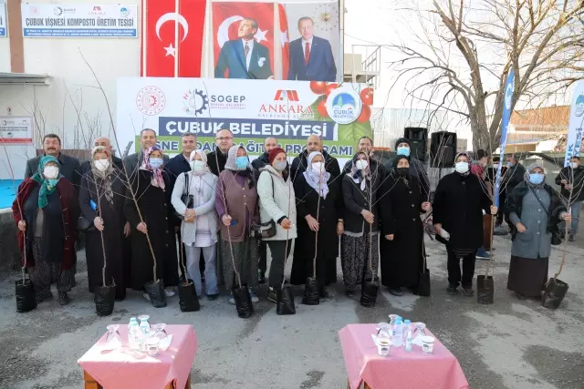 Çubuk'ta 320 çiftçiye vişne fidanı dağıtıldı