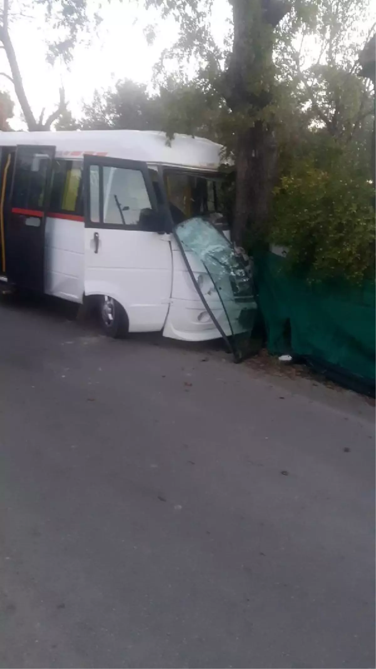 Antalya'da okul servisi, ağaca çarptı: 7'si öğrenci 8 yaralı