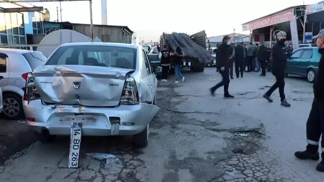 Freni boşalan kamyonun 5 araca çarptığı kazada 1 kişi yaralandı
