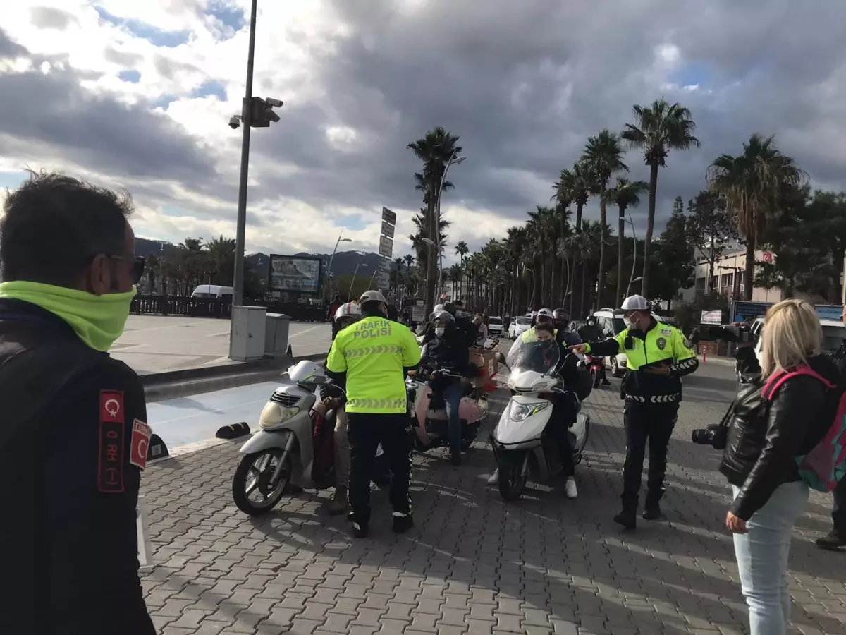 Marmaris'te motosikletlere yönelik denetim yapıldı