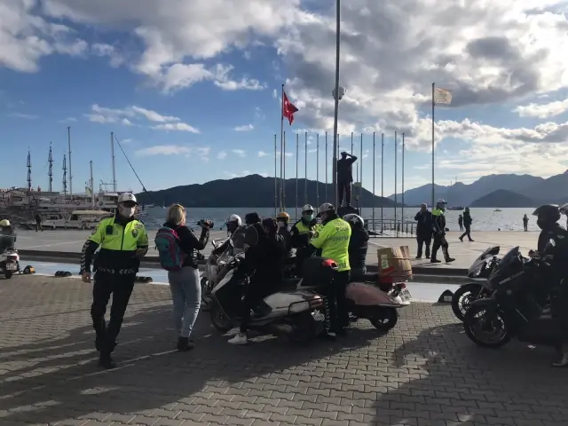 Marmaris'te motosikletlere yönelik denetim yapıldı