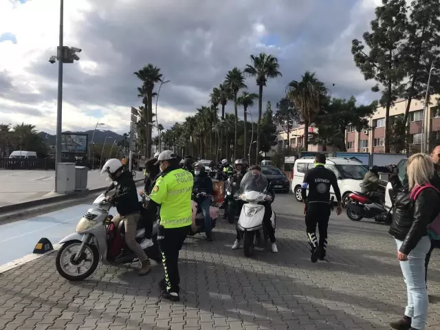 Marmaris'te motosikletlere yönelik denetim yapıldı