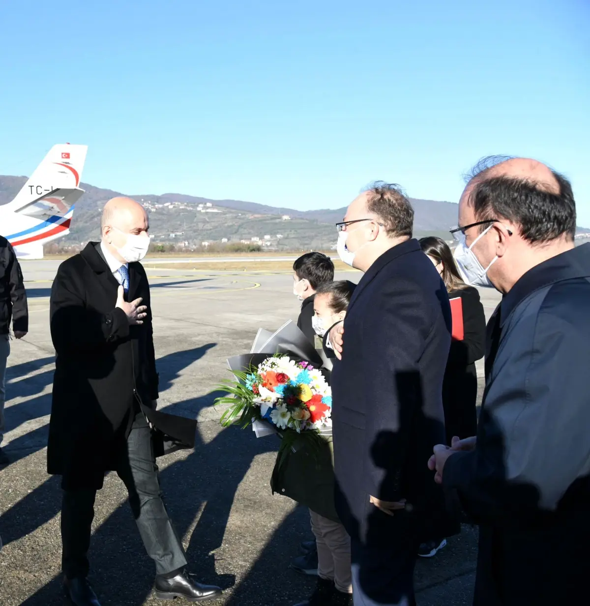 Ulaştırma ve Altyapı Bakanımız Sn. Adil Karaismailoğlu Çaycuma Havalimanında