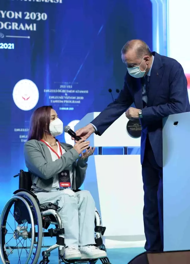 Cumhurbaşkanı Erdoğan 750 engelli öğretmenin atama töreninde konuştu