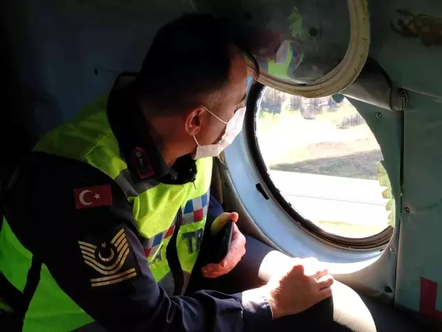 En önemli ulaşım ağı güzergahına havadan denetim