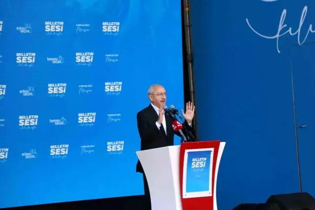 CHP Genel Başkanı Kemal Kılıçdaroğlu, partisinin 'Milletin Sesi' mitingleri kapsamında Mersin Mitingine katıldı