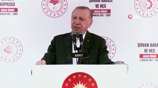 Cumhurbaşkanı Erdoğan Siirt'te 2 milyar 500 milyonluk yatırımın toplu açılışı yaptı