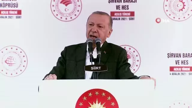 Cumhurbaşkanı Erdoğan Siirt'te 2 milyar 500 milyonluk yatırımın toplu açılışı yaptı