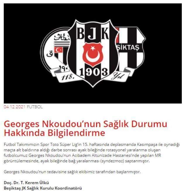 Gözyaşına boğulmuştu, korkulan oldu! N'Koudou, uzun süre Beşiktaş formasına hasret kalacak Gözyaşına boğulmuştu, korkulan oldu! N'Koudou, uzun süre Beşiktaş formasına hasret kalacak