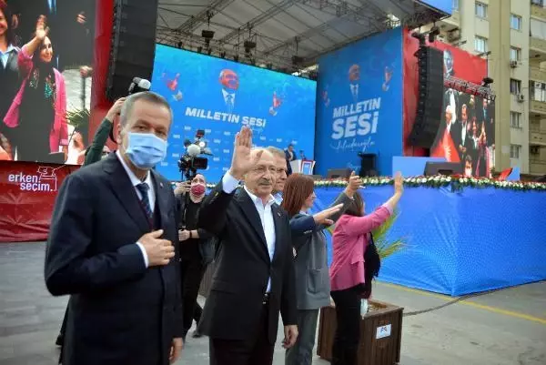 CHP Genel Başkanı Kemal Kılıçdaroğlu, partisinin 'Milletin Sesi' mitingleri kapsamında Mersin Mitingine katıldı