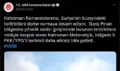 Son dakika haber | Milli Savunma Bakanlığı, Barış Pınarı bölgesine yönelik saldırı girişiminde bulunan 5 PKKYPG'li teröristin etkisiz hale getirildiğini bildirdi.