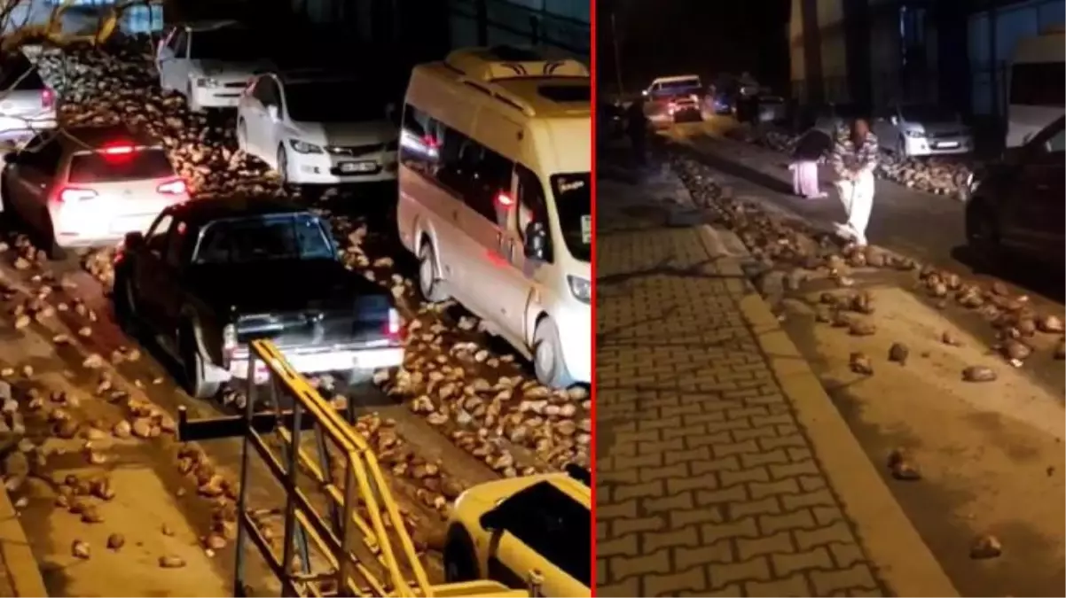 Yol şeker pancarı ile kaplandı, sürücüler ilerlemekte güçlük çekti