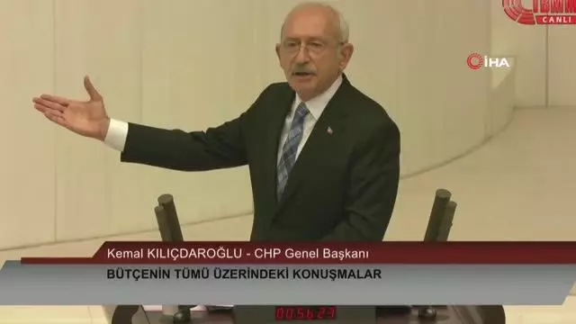 CHP Lideri Kılıçdaroğlu: (Cumhurbaşkanı Erdoğan'a) Bir kişi gelecek diyecek ki 'benim bütçem bu' ve bütçesinin arkasında kapı gibi duracak, durmuyor