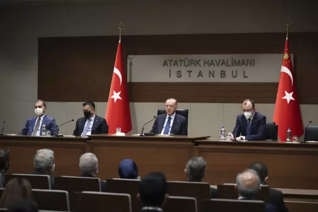 Cumhurbaşkanı Erdoğan, Katar'a hareketinden önce açıklamada bulundu: (1)