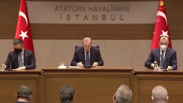 Cumhurbaşkanı Erdoğan, Katar'a hareketinden önce açıklamada bulundu: (1)