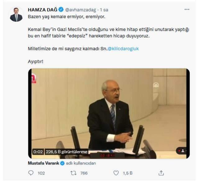 Kemal Kılıçdaroğlu'nun Meclis'te yaptığı el hareketi büyük tepki çekti