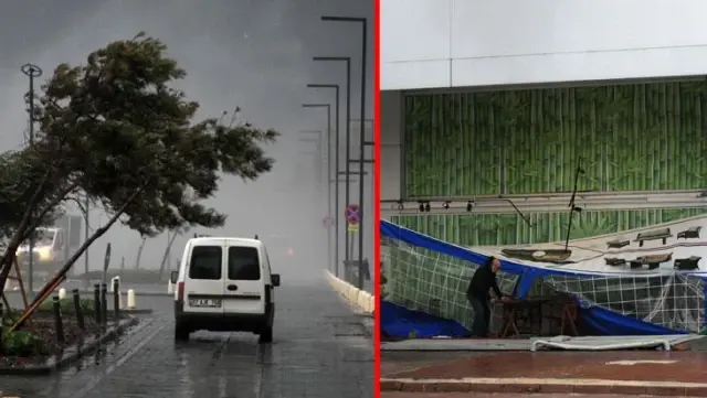 Antalya'da şiddetli fırtına! Dev dalgalar oluştu, uçak seferleri durdu