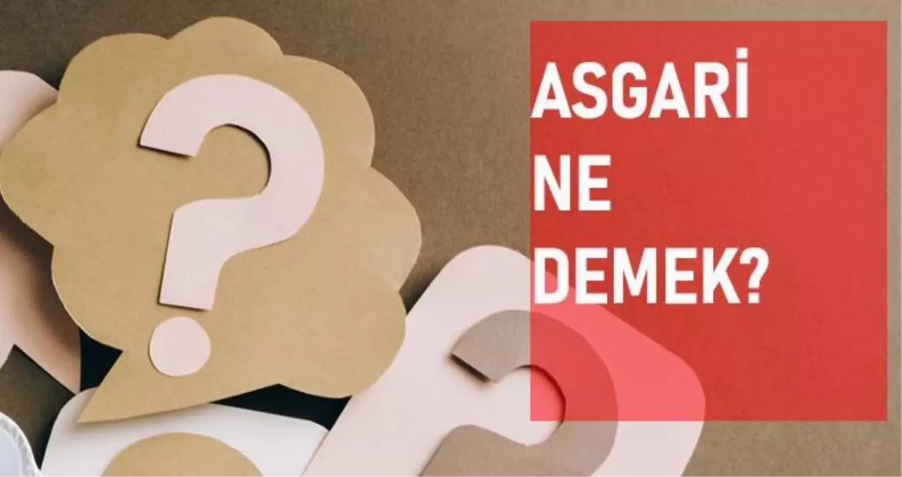 Asgari ne demek? Asgari anlamı ne?