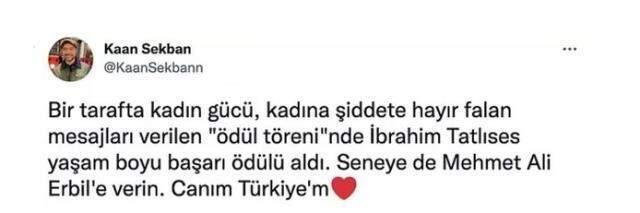 Ünlü isimler, İbrahim Tatlıses'e Yaşam Boyu Onur Ödülü verilmesine tepki gösterdi