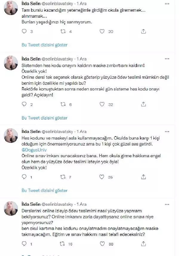 Doktorla tartışan Selin'in maske ve aşı karşıtı olduğu ortaya çıktı
