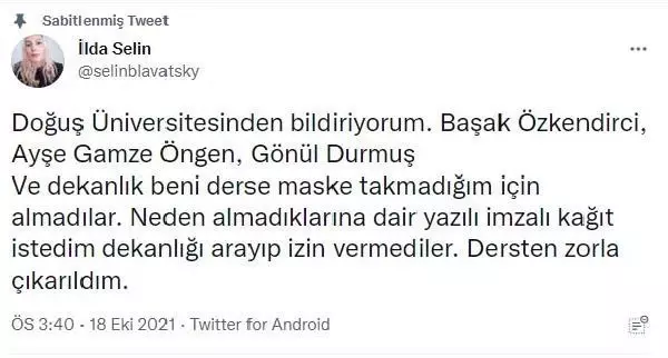 Doktorla tartışan Selin'in maske ve aşı karşıtı olduğu ortaya çıktı