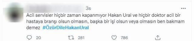 Hakan Ural'ın sağlıkçılar hakkındaki yorumu büyük tepki çekti: Gözünü çıkarırsın