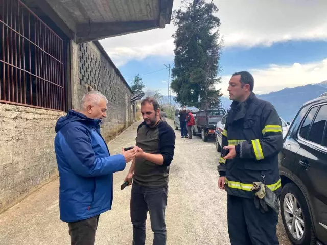 Rize'nin Fındıklı ilçesinde yangın