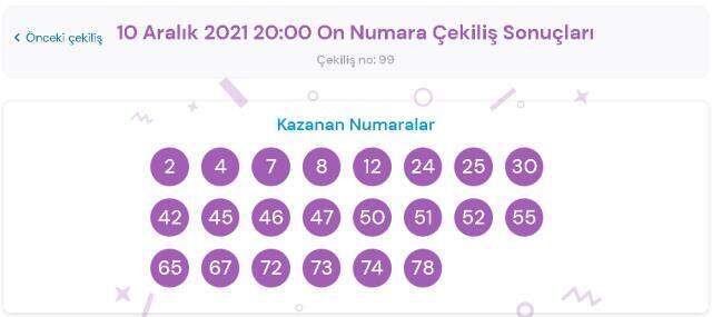On Numara sonuçları! 10 Aralık Cuma On Numara sonuçları açıklandı! On Numara bugün kazanan numaralar neler?