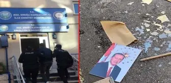 Cumhurbaşkanı Erdoğan'ın fotoğrafını yere atıp hakarette bulunduğu belirtilen kişi tutuklandı