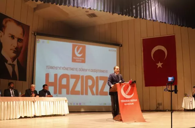 Yeniden Refah Partisi Genel Başkanı Erbakan, Burdur'da konuştu