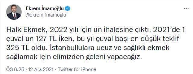 Halk Ekmek önlerinde uzayan kuyrukların görüntülerine Ekrem İmamoğlu'ndan tepki