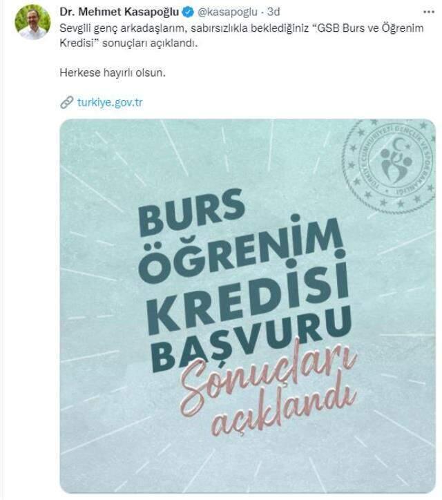 KYK burs ve kredi sonuçları açıklandı