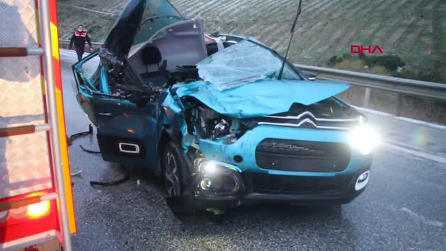Manisa'da 11 aracın karıştığı zincirleme kazada 1 kişi yaralandı