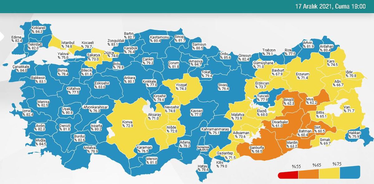 17 Aralık Cuma 2021 korona tablosu… Bugünkü corona vaka sayısı açıklandı! 17 Aralık koronavirüsten kaç kişi öldü?