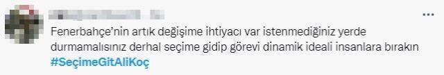 Ali Koç'a görülmemiş çağrı! Saran'ın adaylığı sonrası Fenerbahçe taraftarı ayağa kalktı