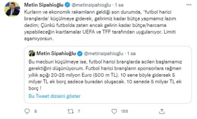 Doların zirveyi görmesiyle Fenerbahçeli Metin Sipahioğlu'ndan kulüplere çağrı geldi: Derhal kapanın